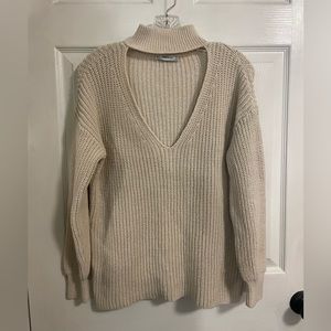 Zara Off White Cut Out Sweater
